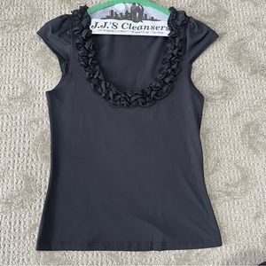 EUC Women's 90s 2000s Y2K  Vol. 1 Short Sleeve Top size Medium in Black